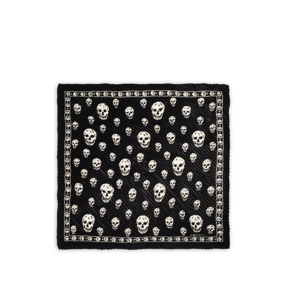 Alexander Mcqueen Pleated Skull Scarf