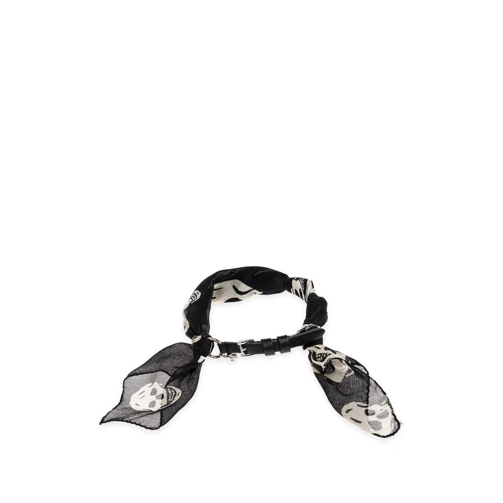 Alexander McQueen Skull Scarf Double Wrap Bracelet