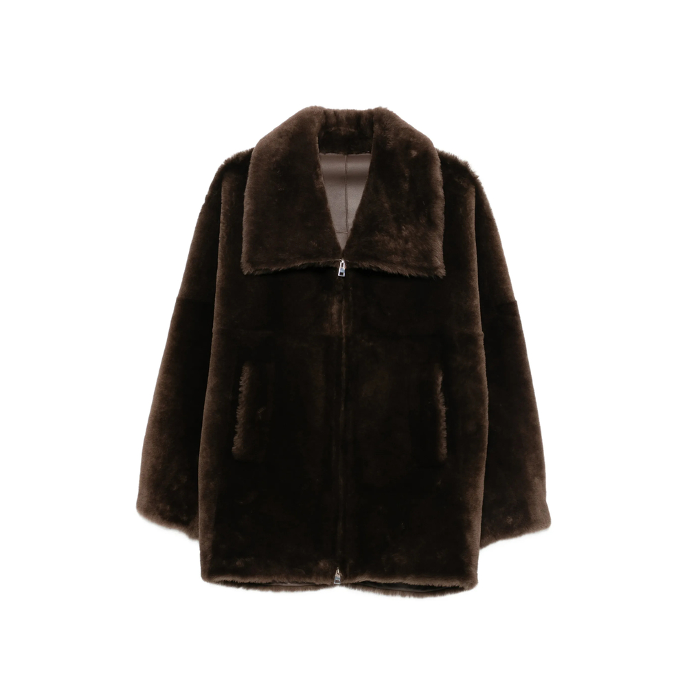 Blancha Wide-collar Shearling Jacket