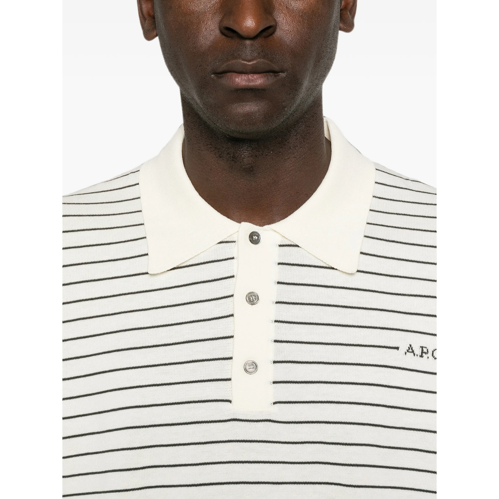 A. P.C. Fitted Striped Polo