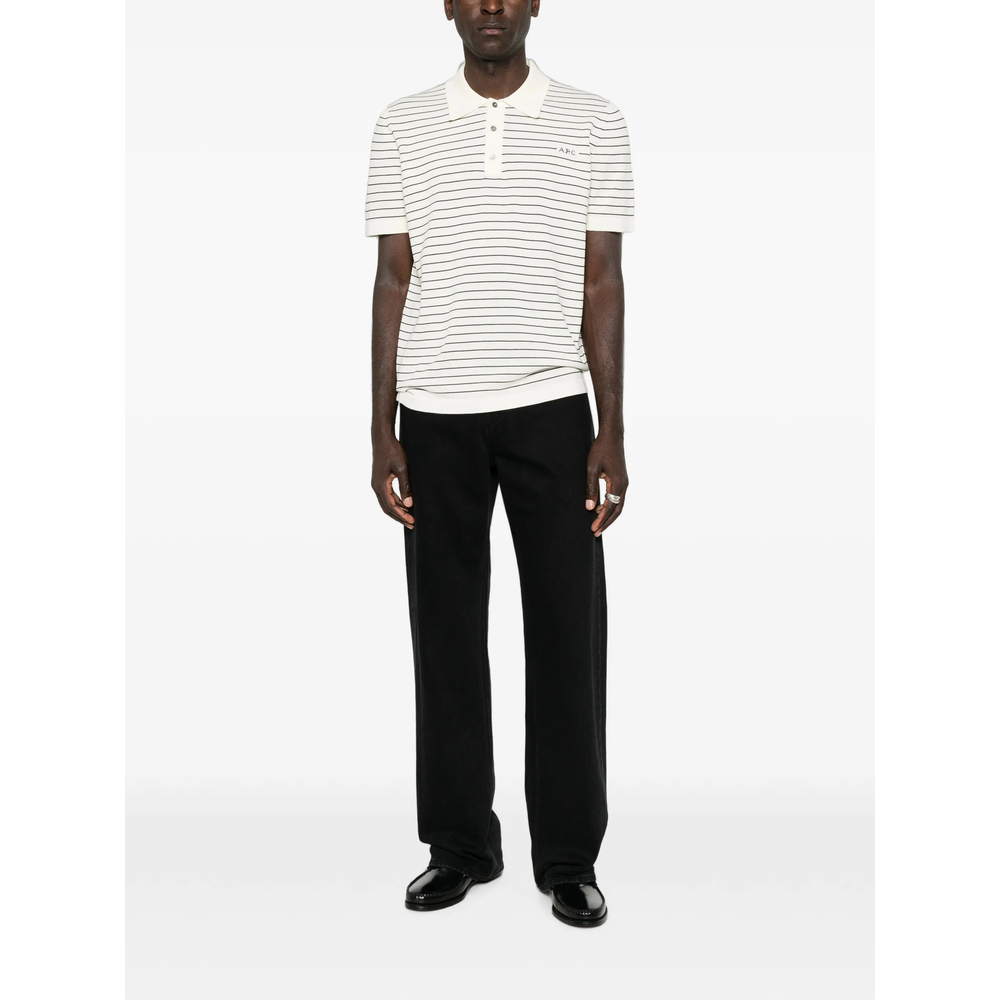 A. P.C. Fitted Striped Polo