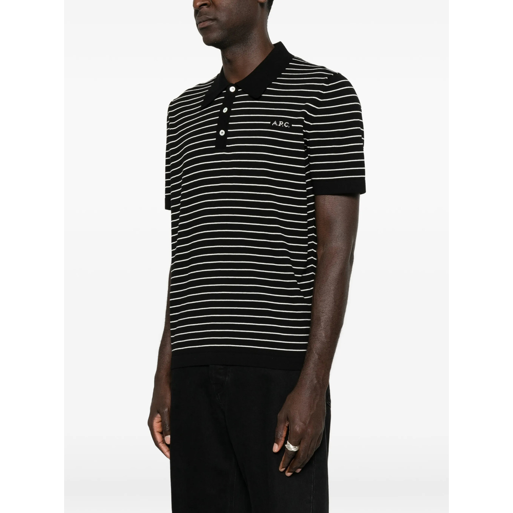 A. P.C. Fitted Striped Polo