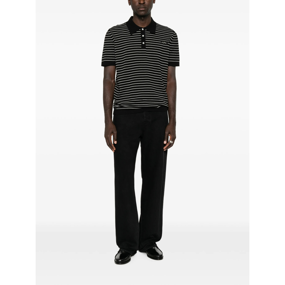 A. P.C. Fitted Striped Polo