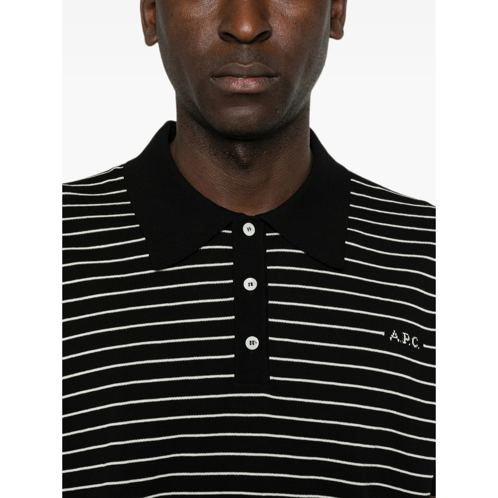 A. P.C. Fitted Striped Polo