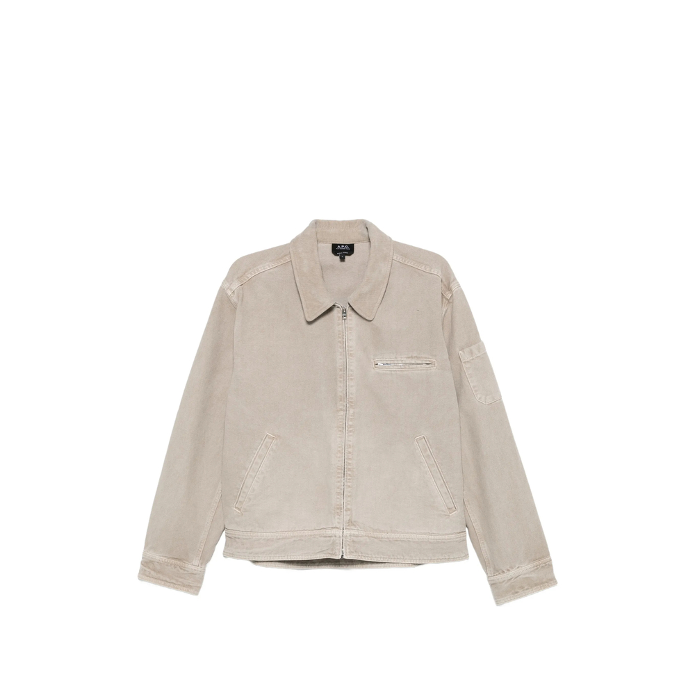 A. p.c. Zip-up Corduroy-collar Jacket