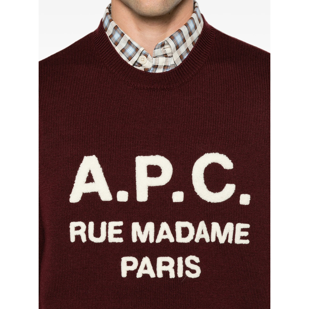 A. P.C. Rue Madame Paris Logo-Detail Wool Jumper