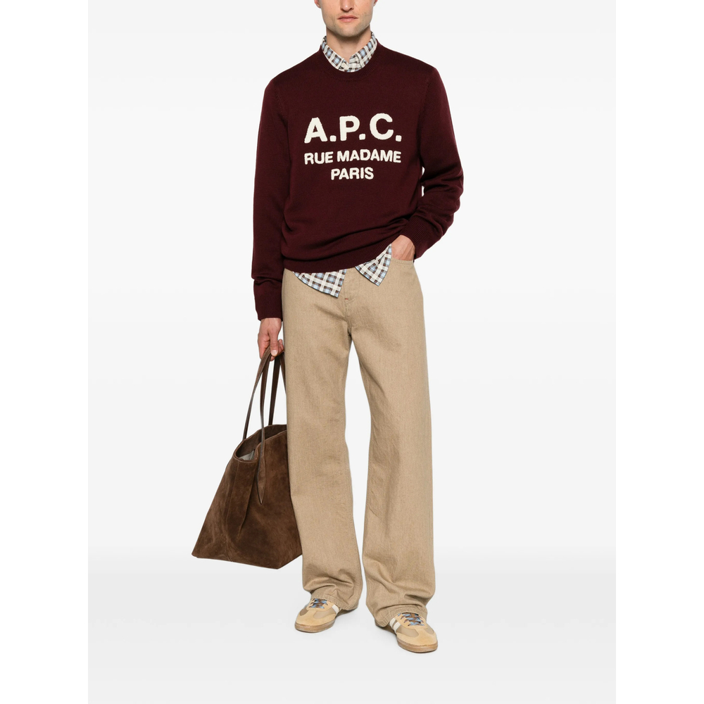 A. P.C. Rue Madame Paris Logo-Detail Wool Jumper