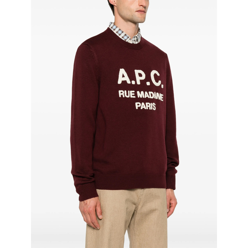 A. P.C. Rue Madame Paris Logo-Detail Wool Jumper