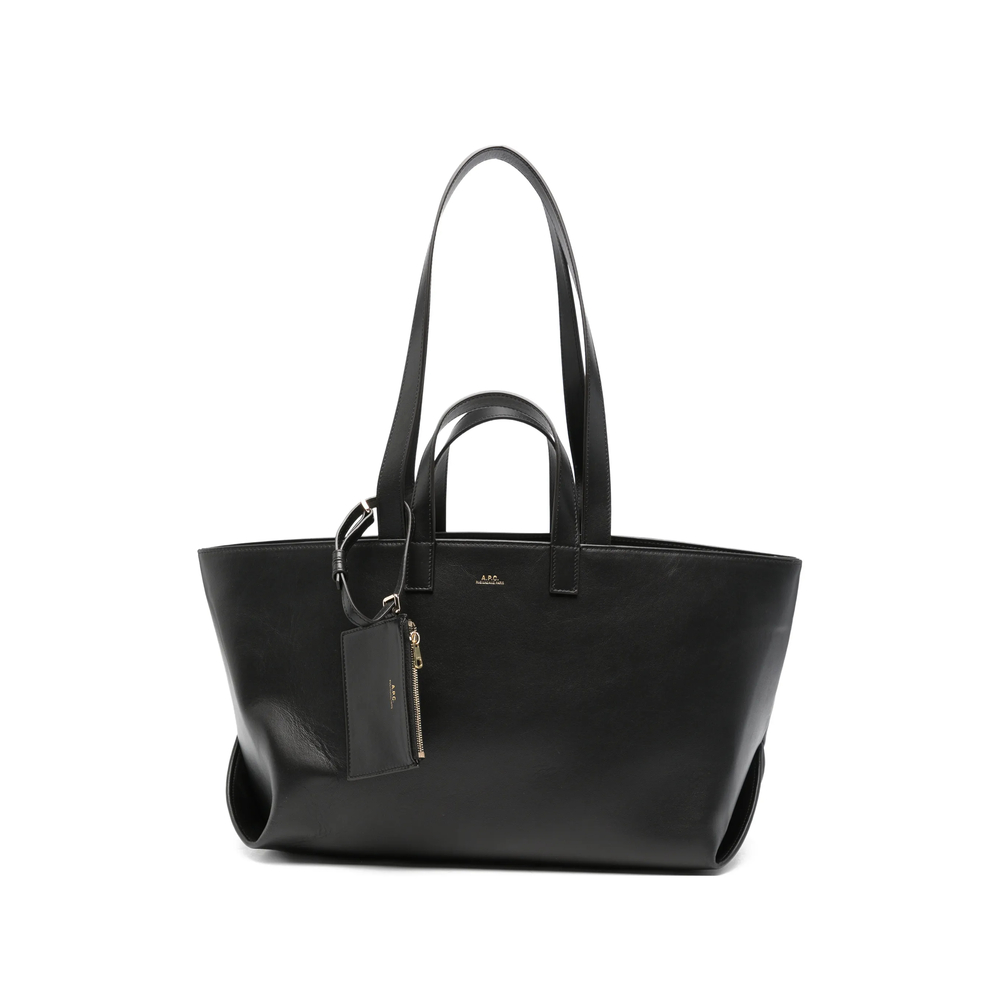 A. p.c. Le Drummer Logo-stamp Leather Tote Bag