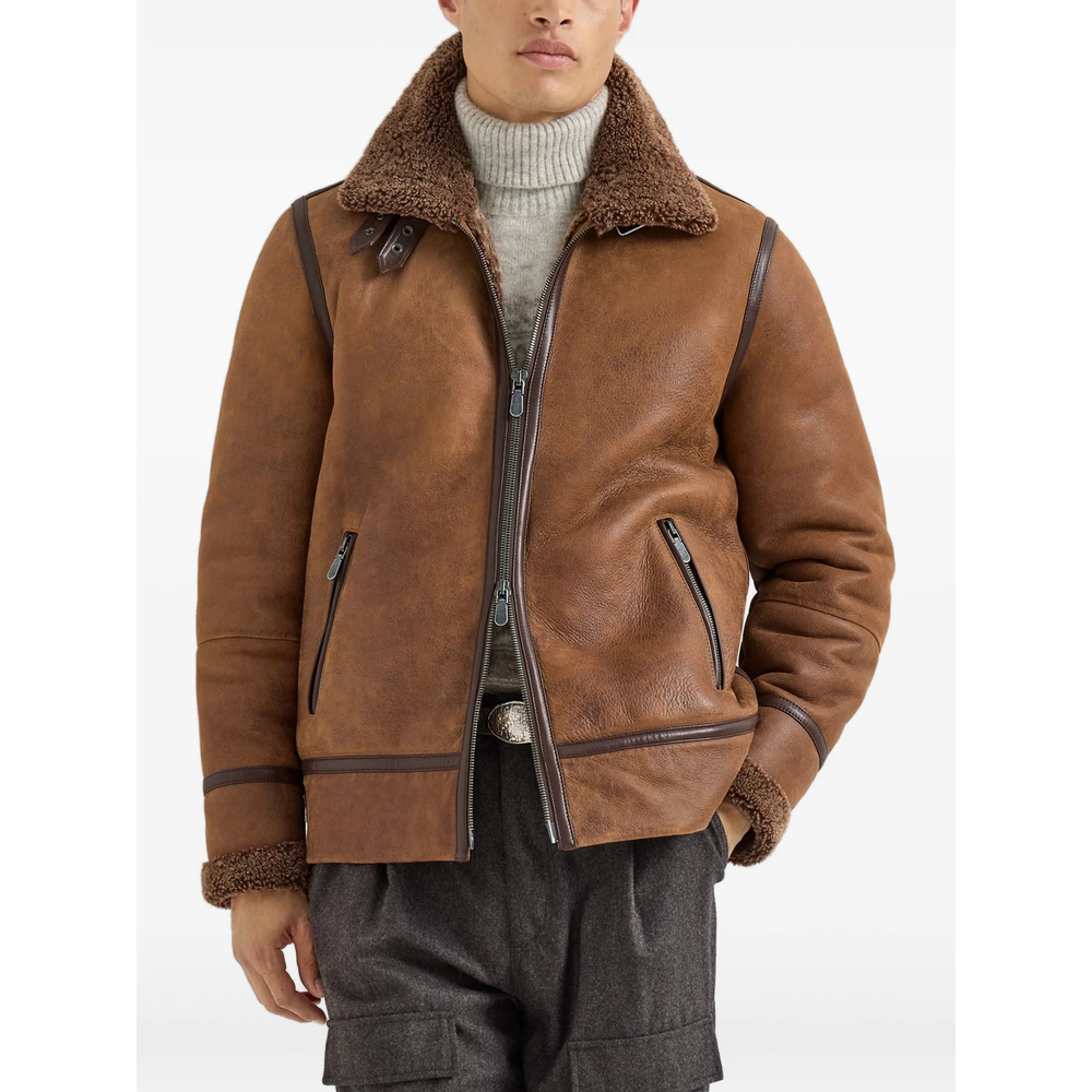 Brunello Cucinelli Shearling Aviator Jacket