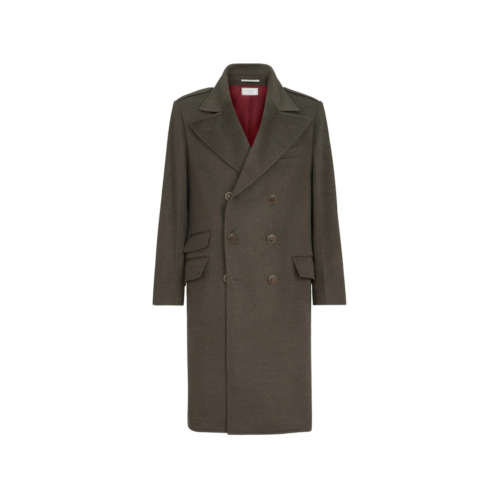 Brunello Cucinelli Lightweight Virgin-wool Cloth One-and-a Half Breasted Coat With Peak-lapels