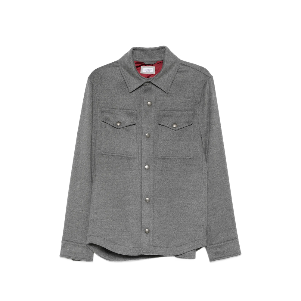 Brunello Cucinelli Lightweight Virgin Wool Cloth Shirt-style Outerwear Jacket