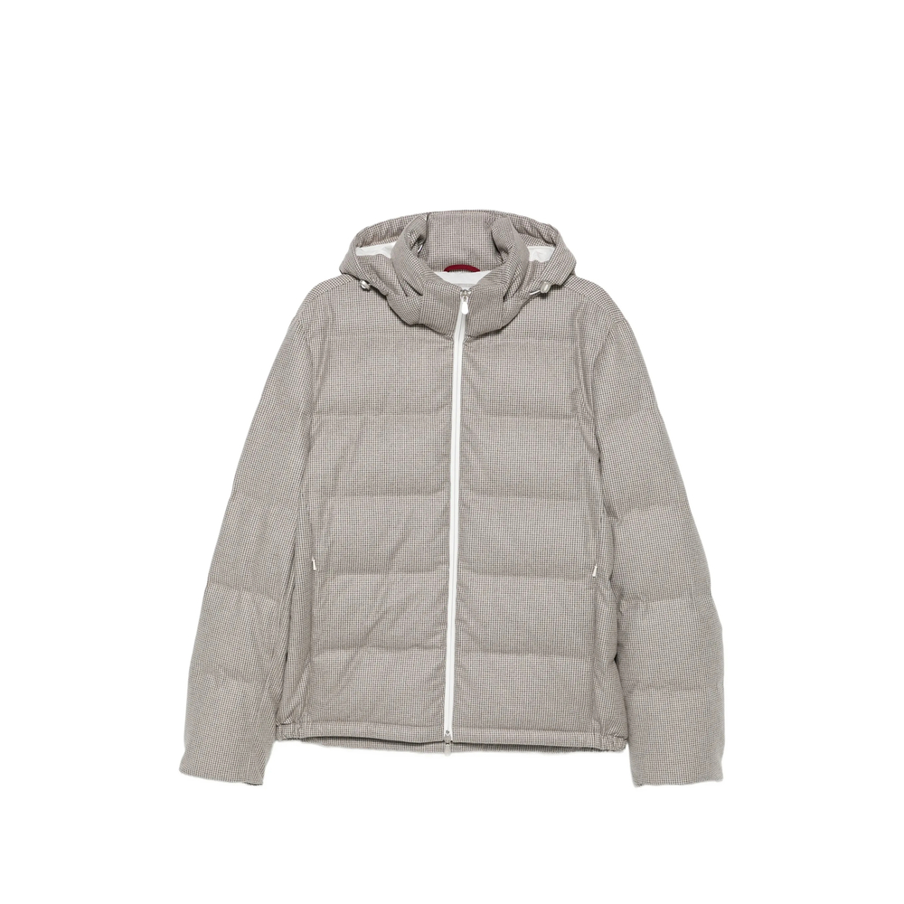 Brunello Cucinelli Houndstooth-pattern Quilted Jacket