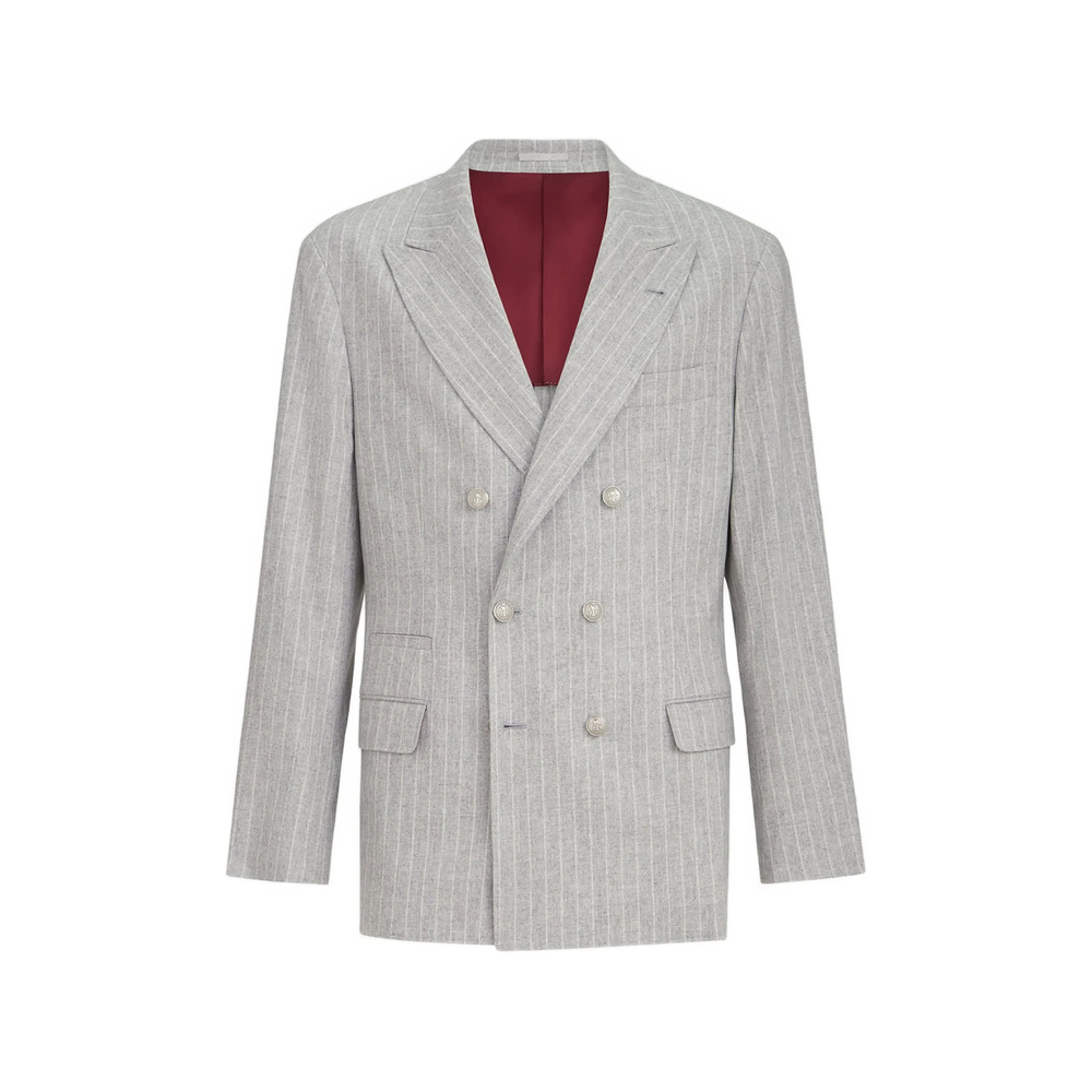 Brunello Cucinelli Pinstripe-pattern Double-breasted Blazer