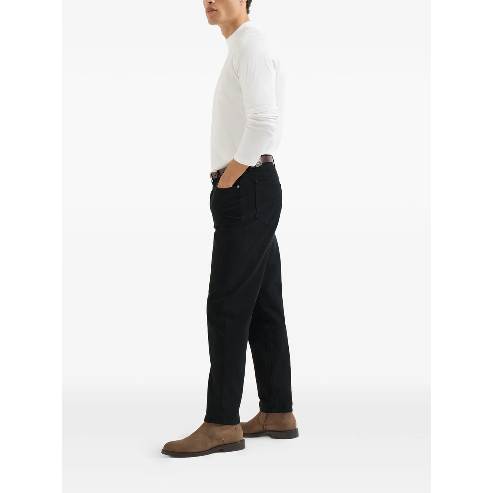 Garment-Dyed Denim Iconic-Fit Five-Pocket Trousers