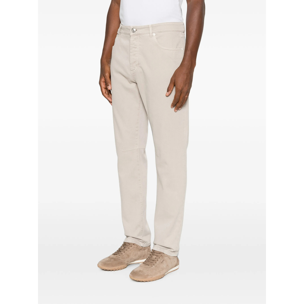 Garment-Dyed Comfort Five-Pocket Jeans