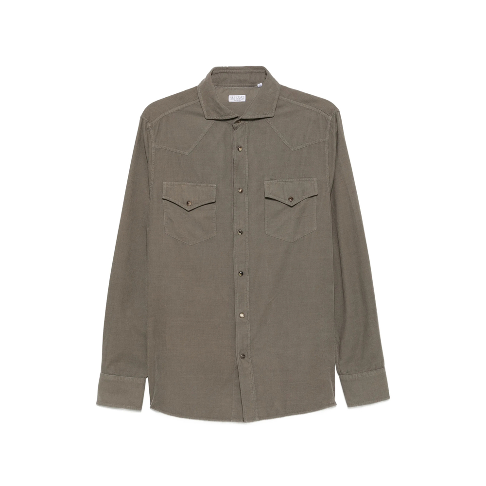 Brunello Cucinelli Corduroy Western-style Shirt