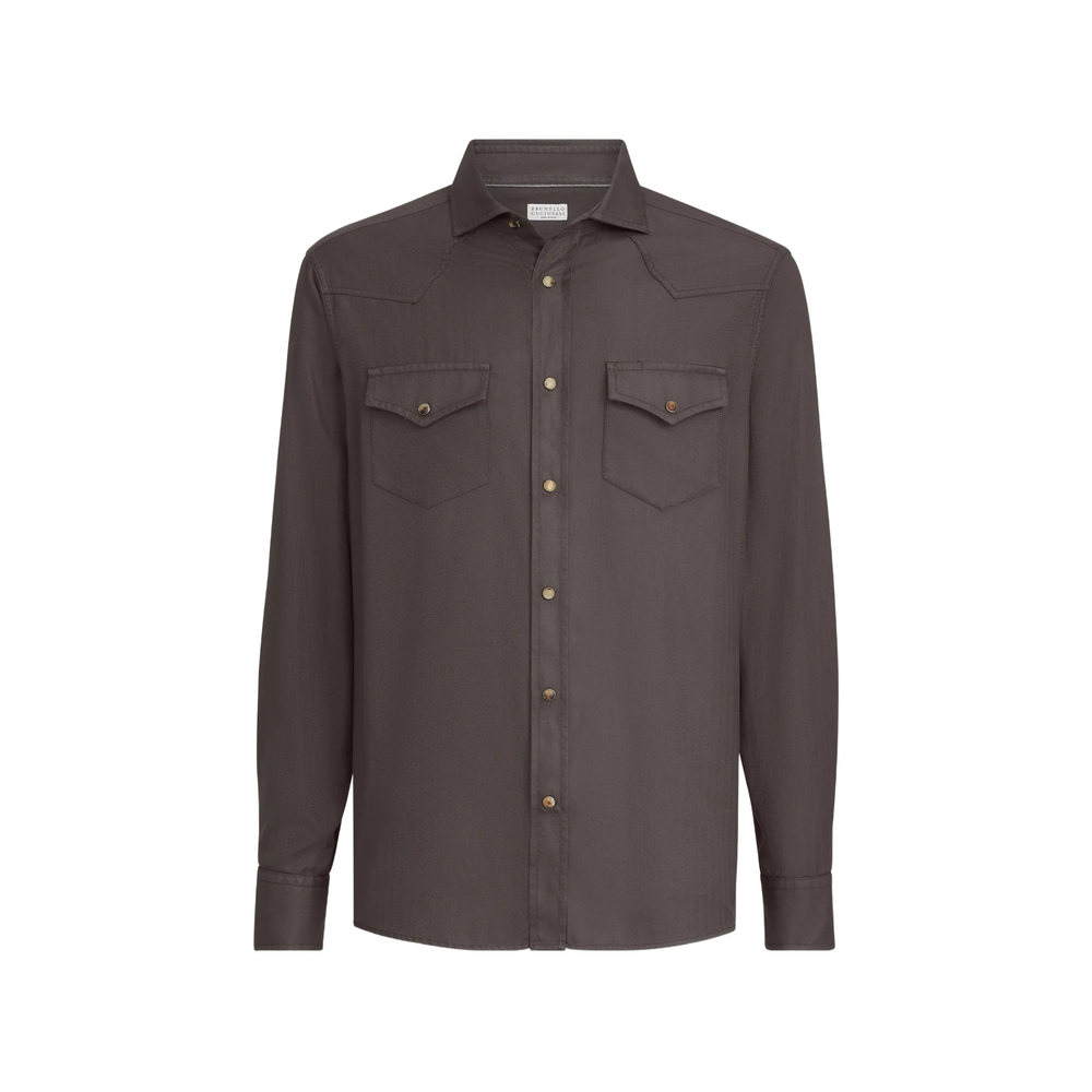 Brunello Cucinelli Garment-dyed Western Shirt