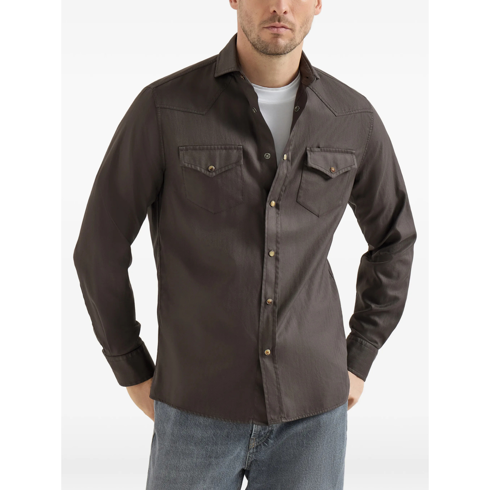 Garment-Dyed Western Shirt