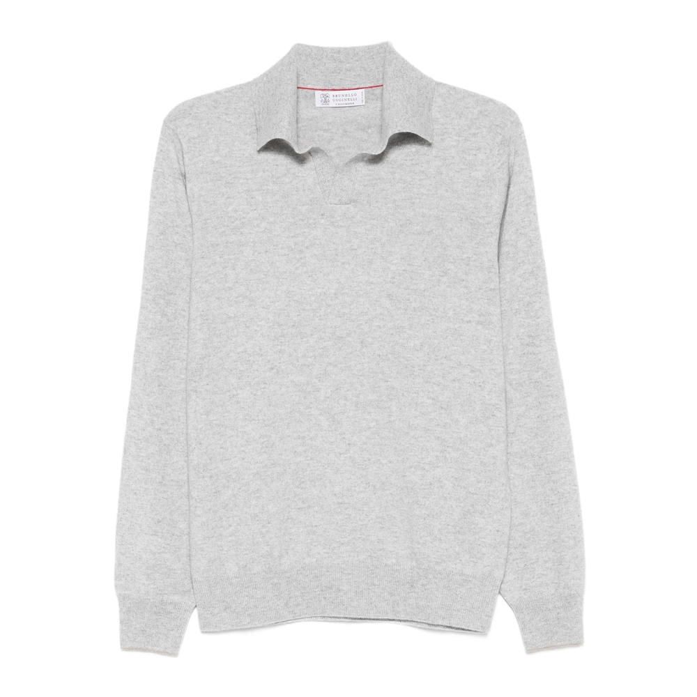 Brunello Cucinelli Long-sleeve Polo Sweater