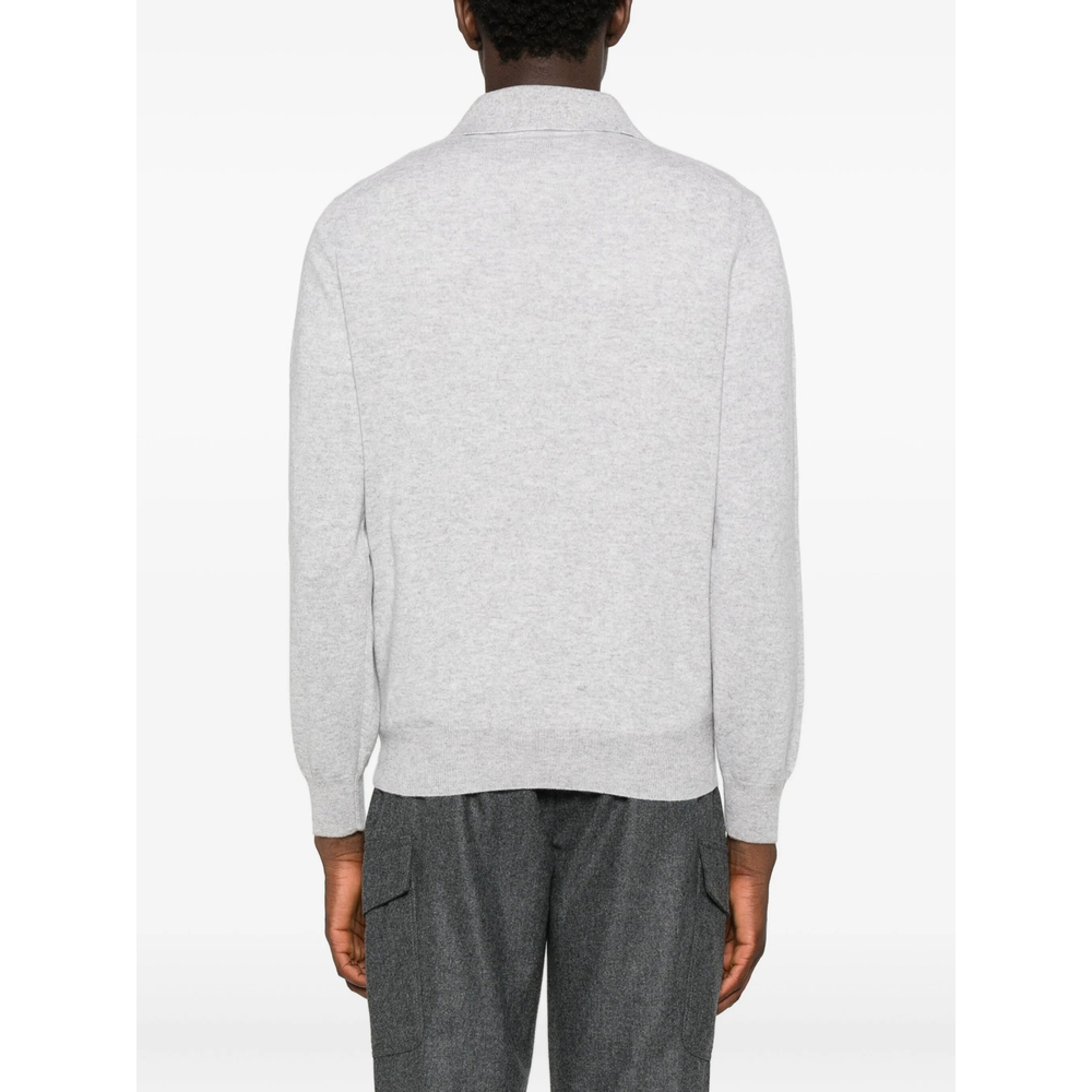 Long-Sleeve Polo Sweater