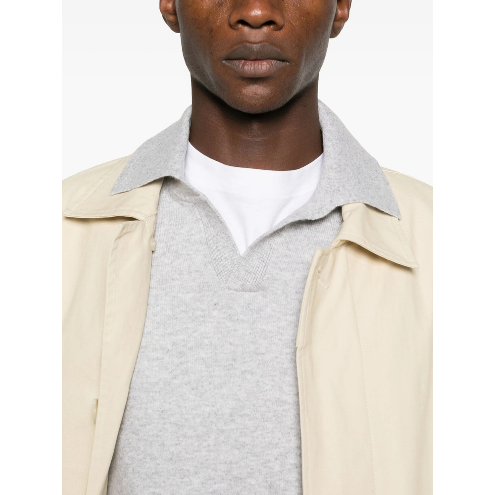 Long-Sleeve Polo Sweater