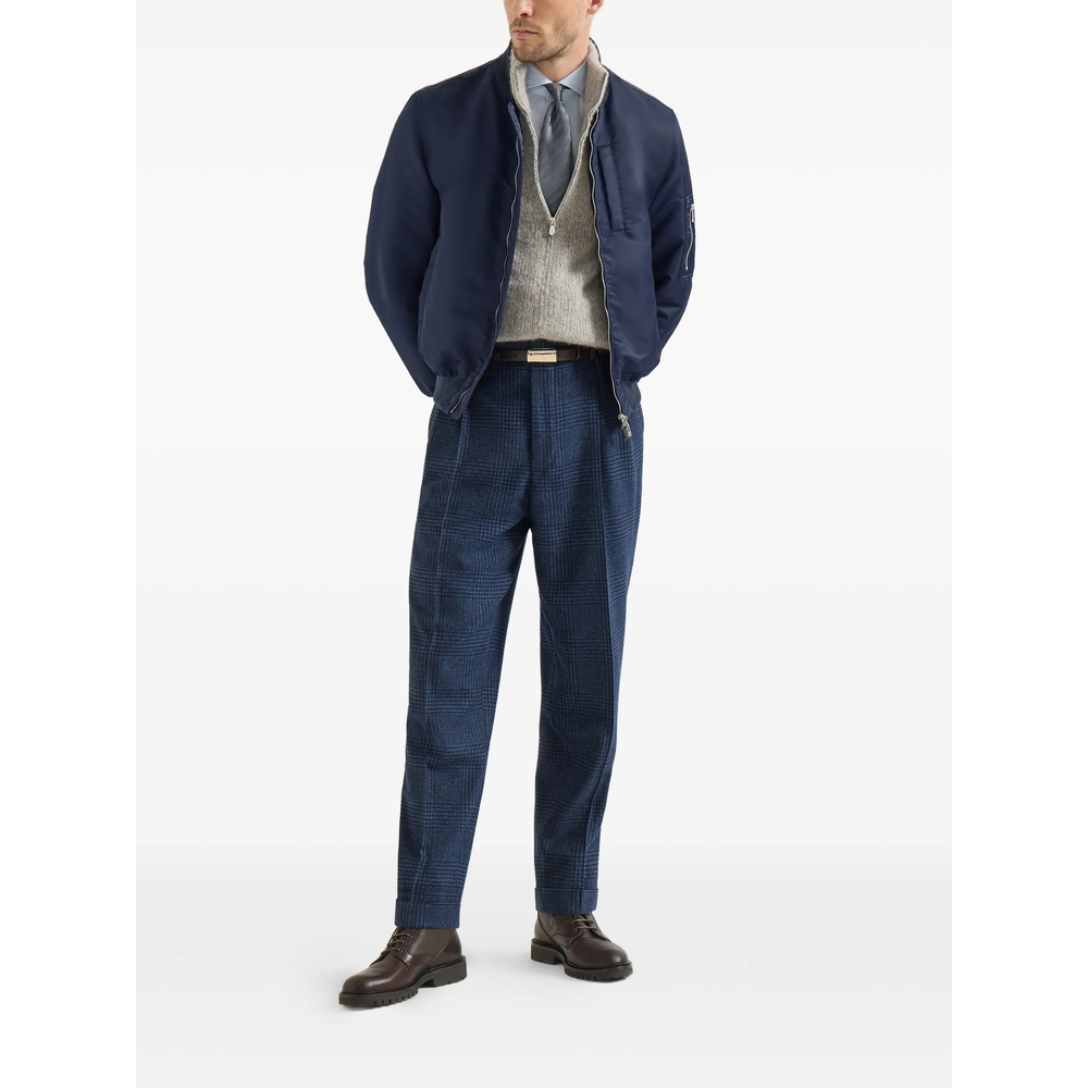 Cashmere And Silk High-Neck Cardigan