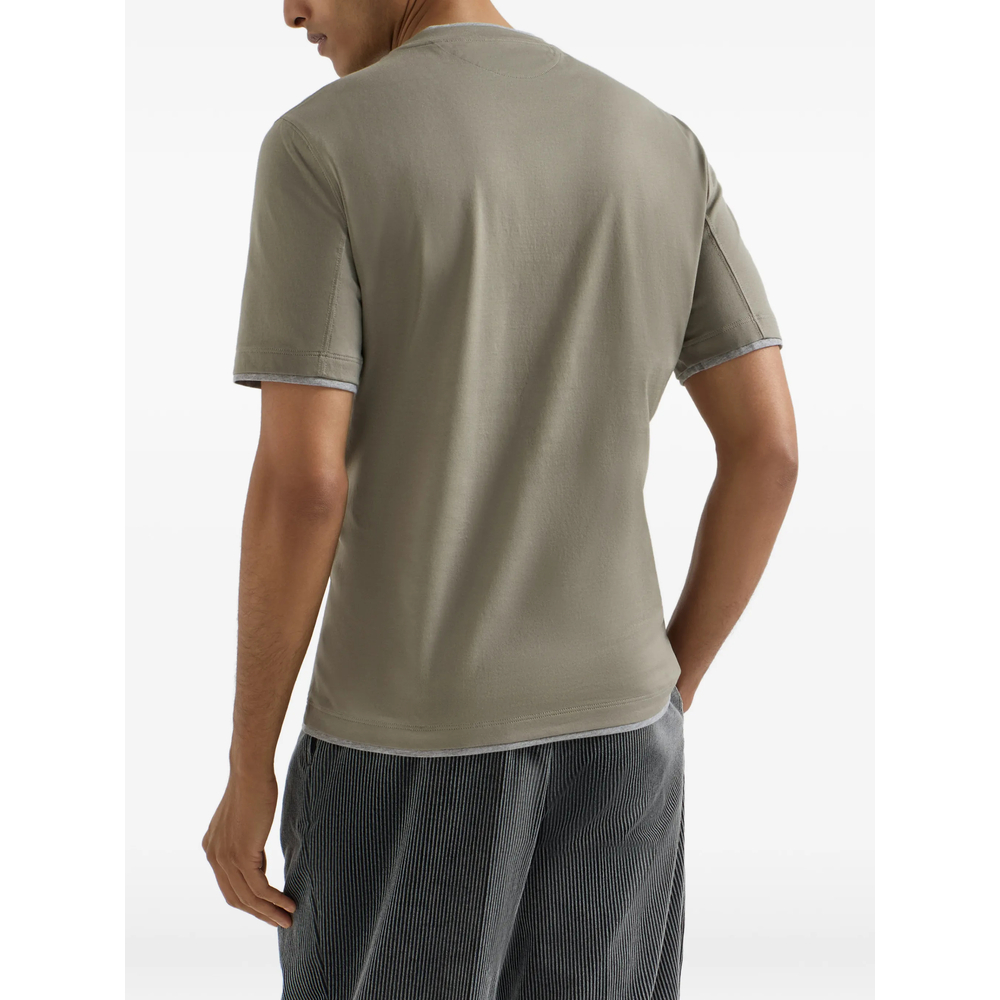 Cotton Jersey Crew Neck T-Shirt