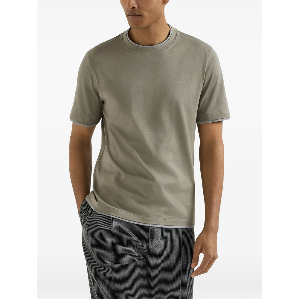 Cotton Jersey Crew Neck T-Shirt