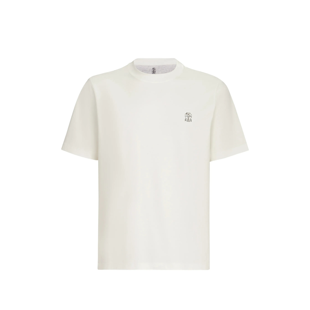 Brunello Cucinelli Cotton Jersey Crew Neck T-shirt With Logo