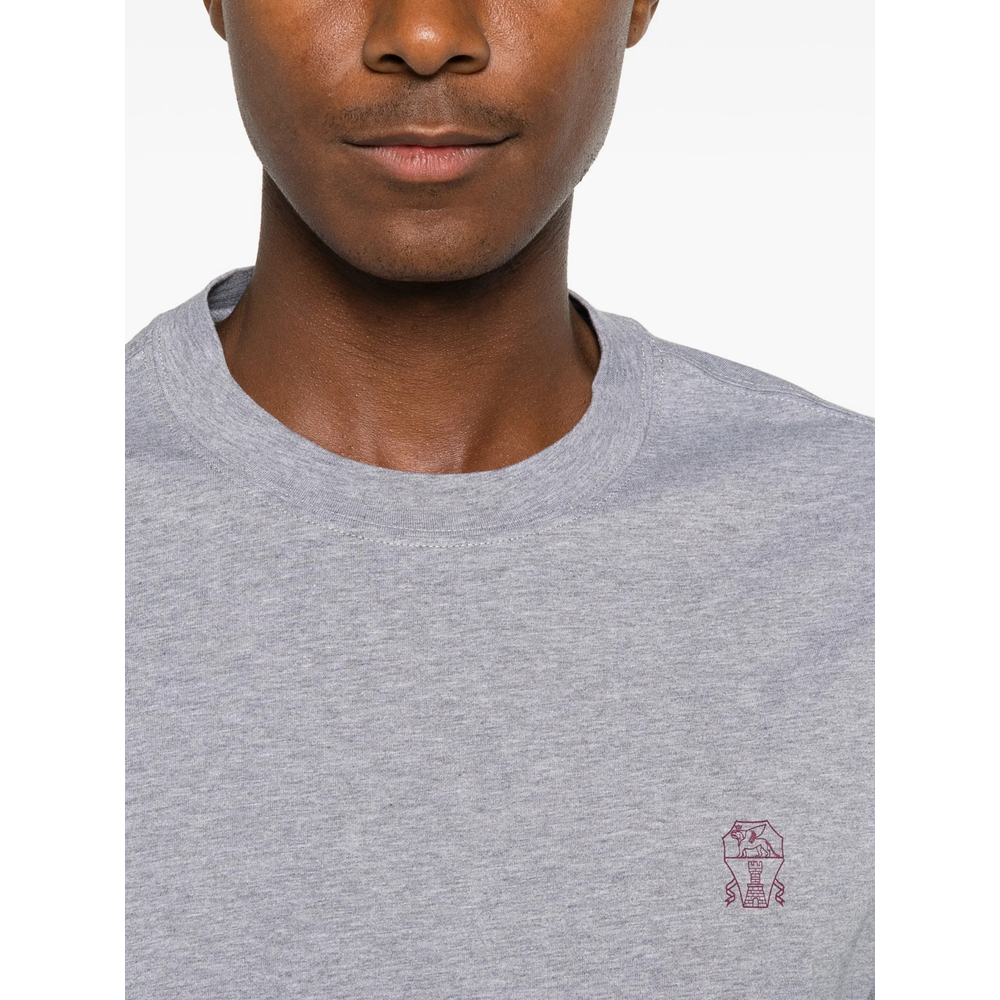 Cotton Jersey Crew Neck T-Shirt