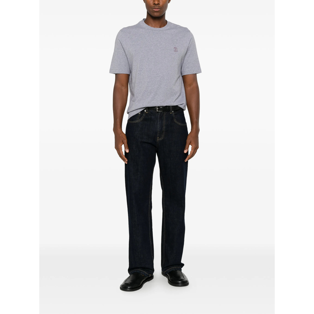 Cotton Jersey Crew Neck T-Shirt