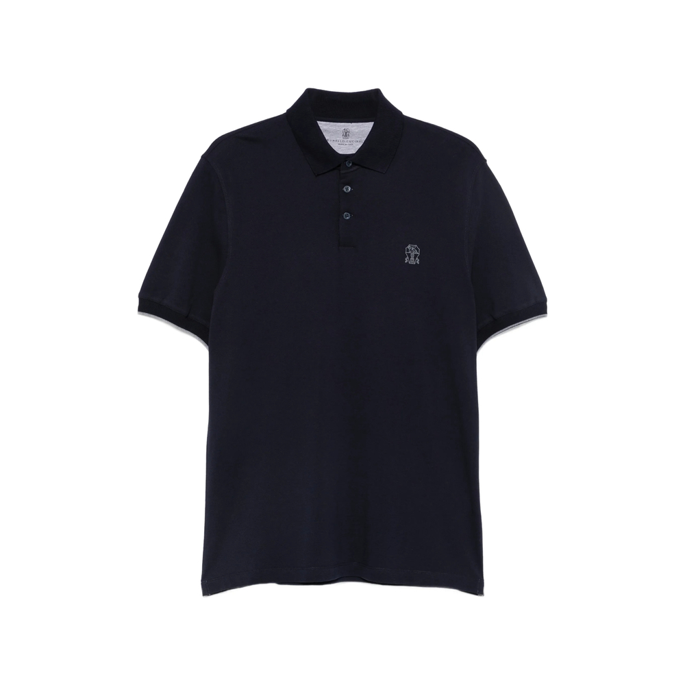 Brunello Cucinelli Logo-embroidered Cotton Polo Shirt