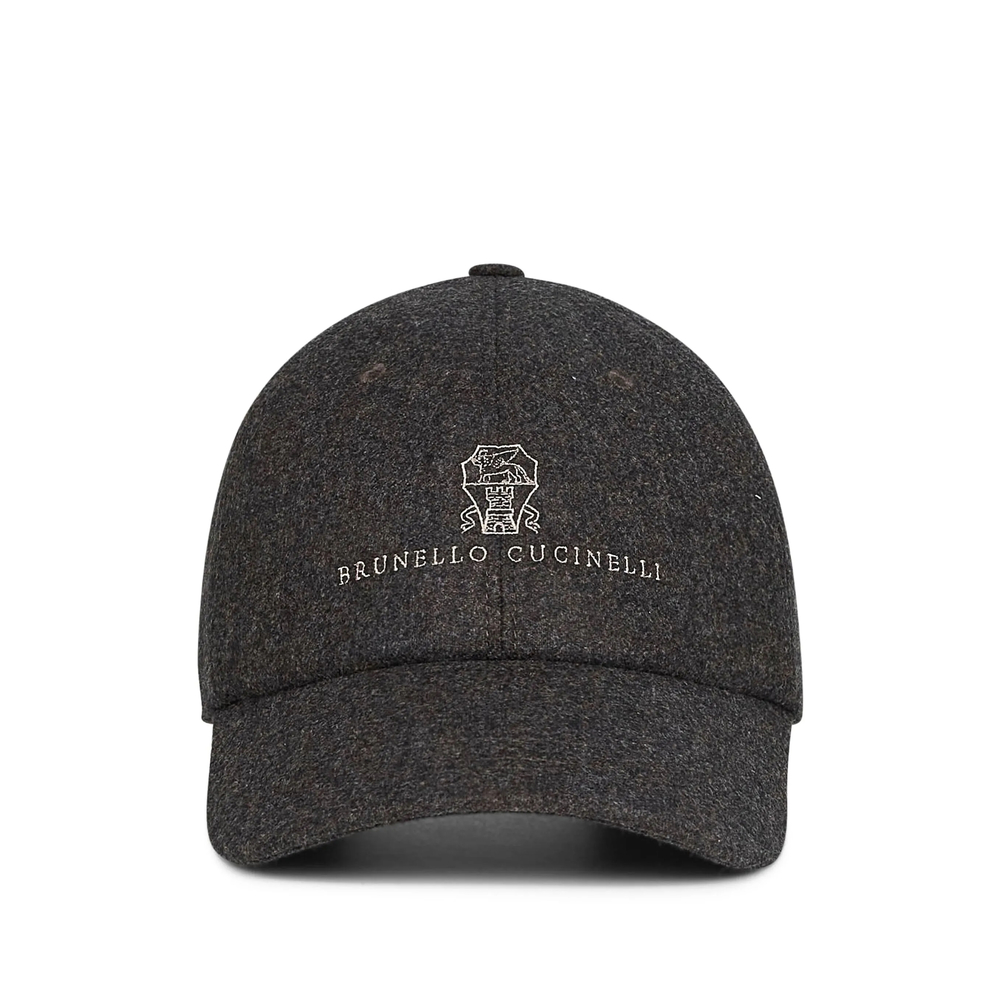 Brunello Cucinelli Embroidered-crest Curved-peak Cap