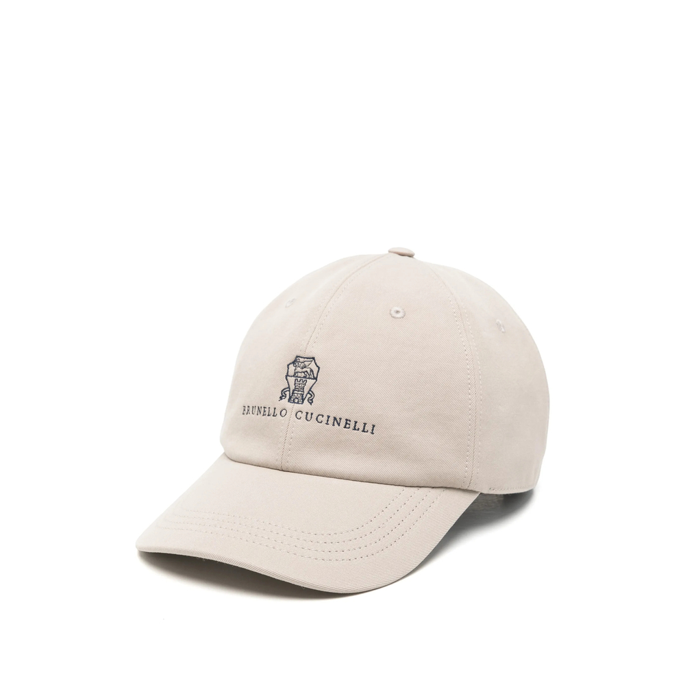 Brunello Cucinelli Garment-dyed Twisted Cotton Gabardine Baseball Cap With Embroidered Logo