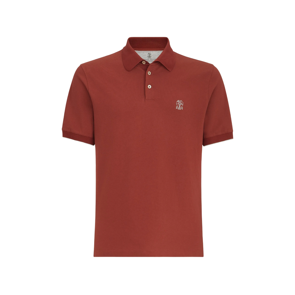 Brunello Cucinelli Cotton Piqué Polo Shirt With Logo
