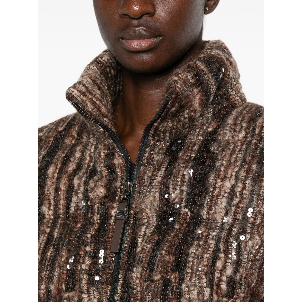 Sequin-Embellished Sleeveless Gilet