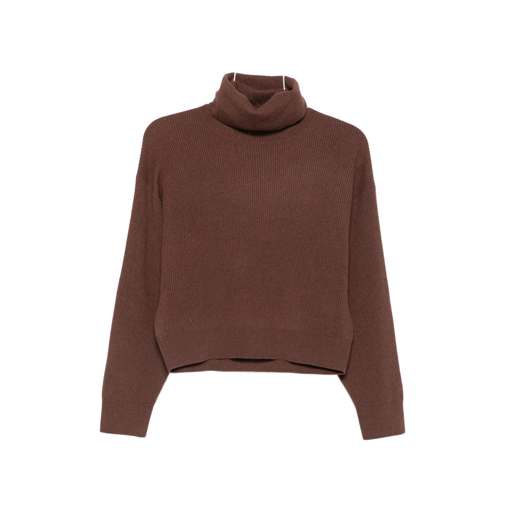 Brunello Cucinelli Roll-neck Sweater In Brown