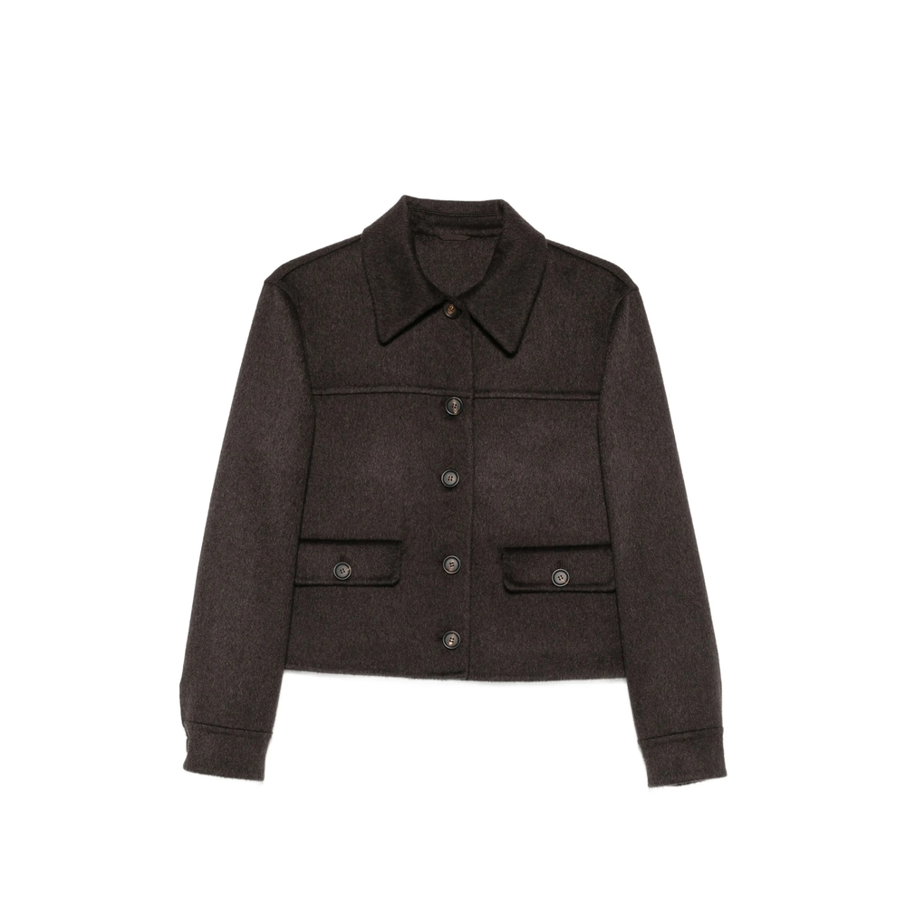 Brunello Cucinelli Hand-crafted Outerwear Jacket In Cashmere-beaver Double Cloth With Monili