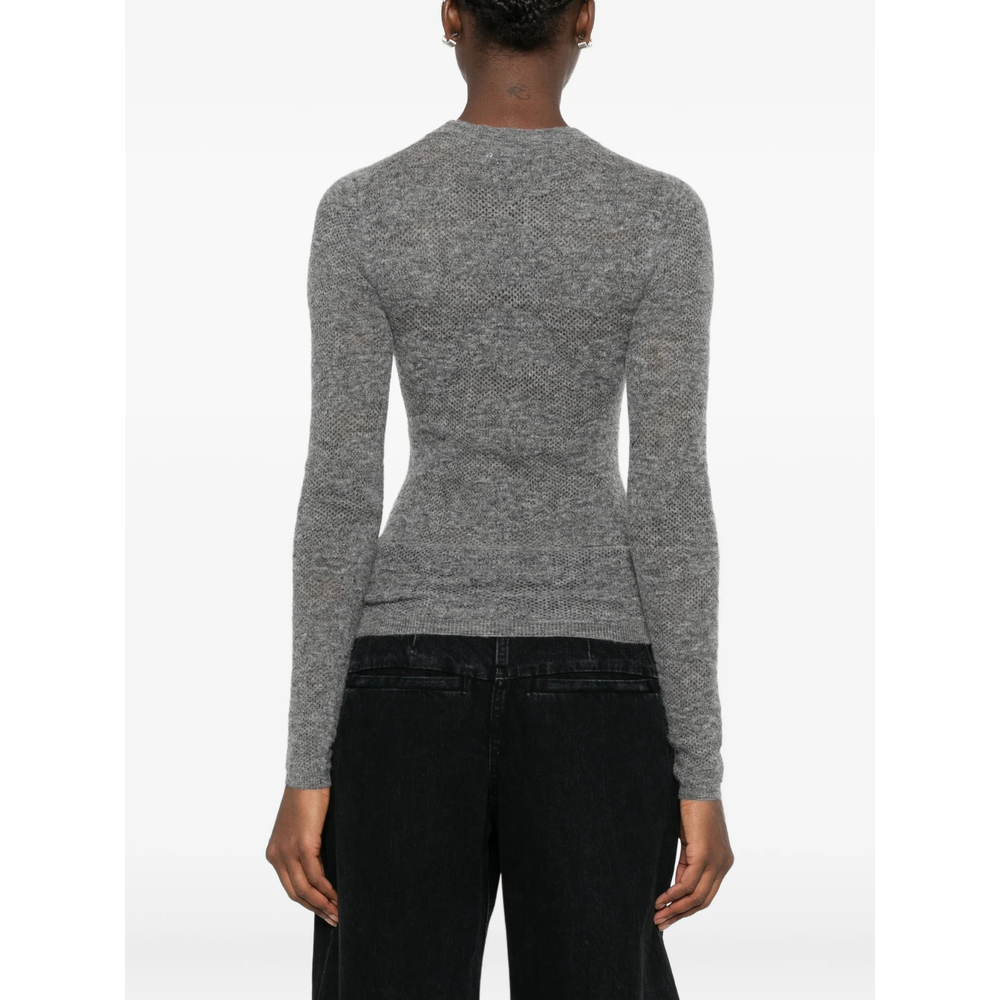 Open-Knit Long-Sleeve Sweater