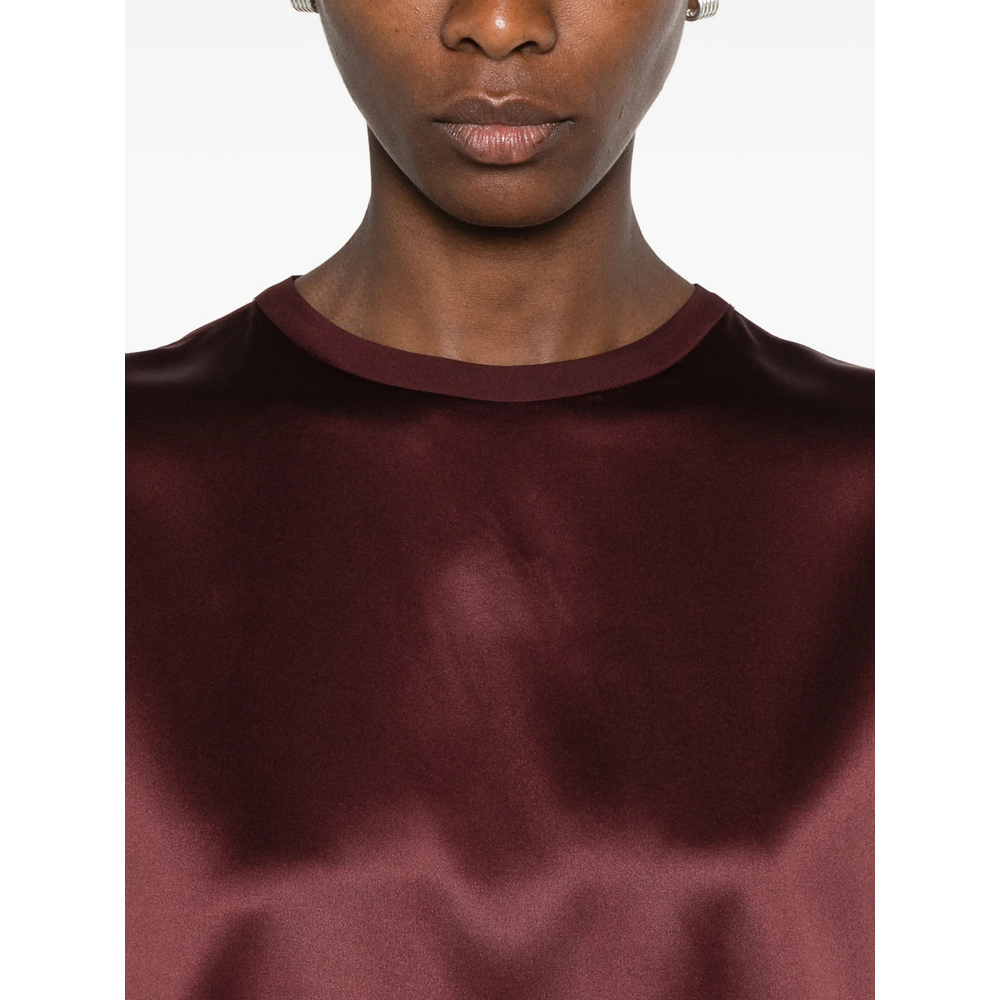 Satin Cap-Sleeve Top