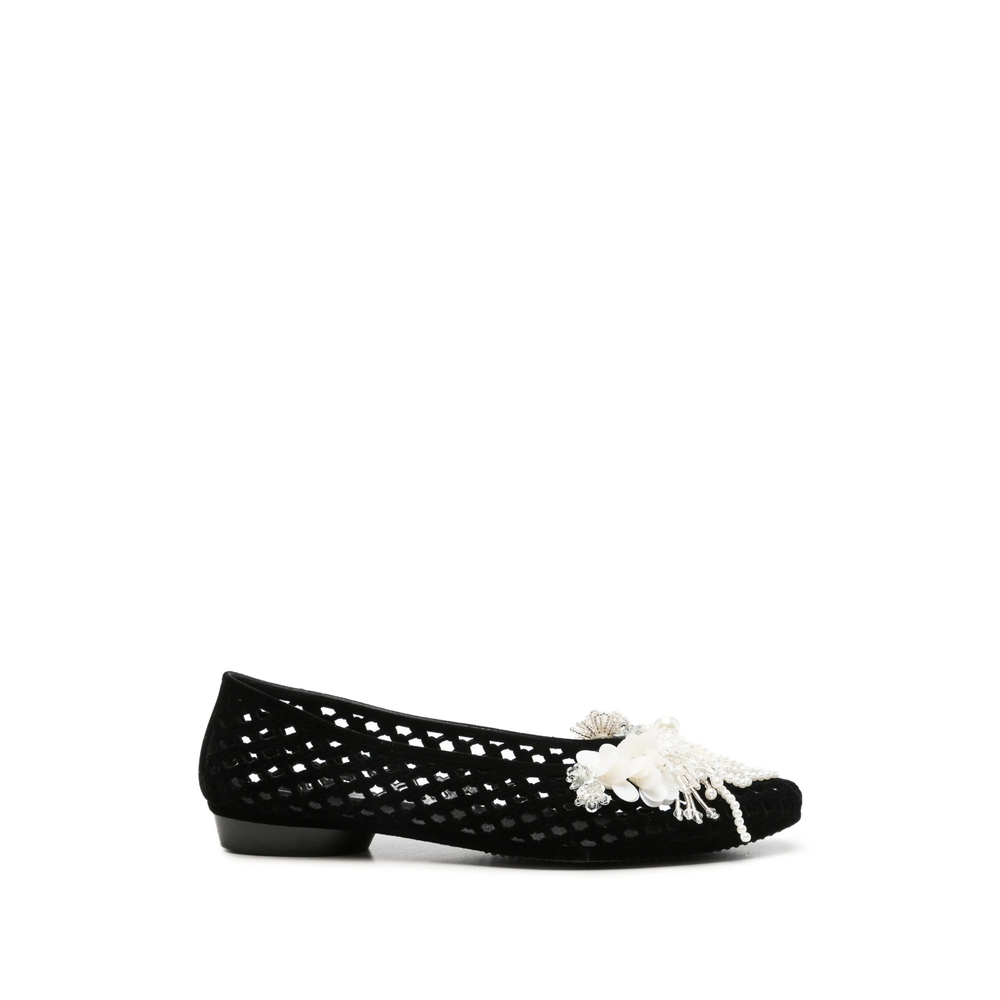 Heavenly Jelly Burst Embellished Laser-cut Ballet Flats