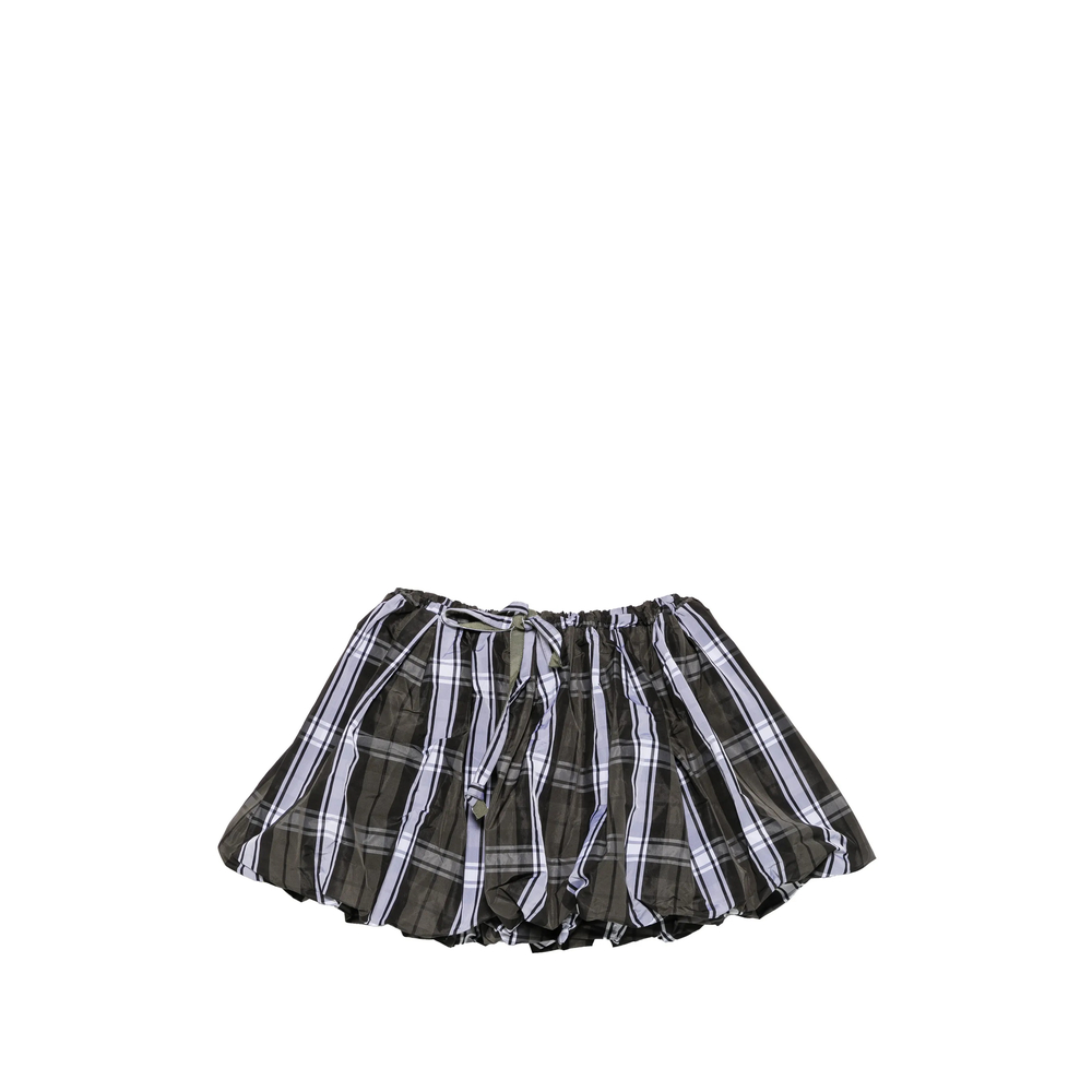 Patou Tartan-print Bubble-hem Skirt