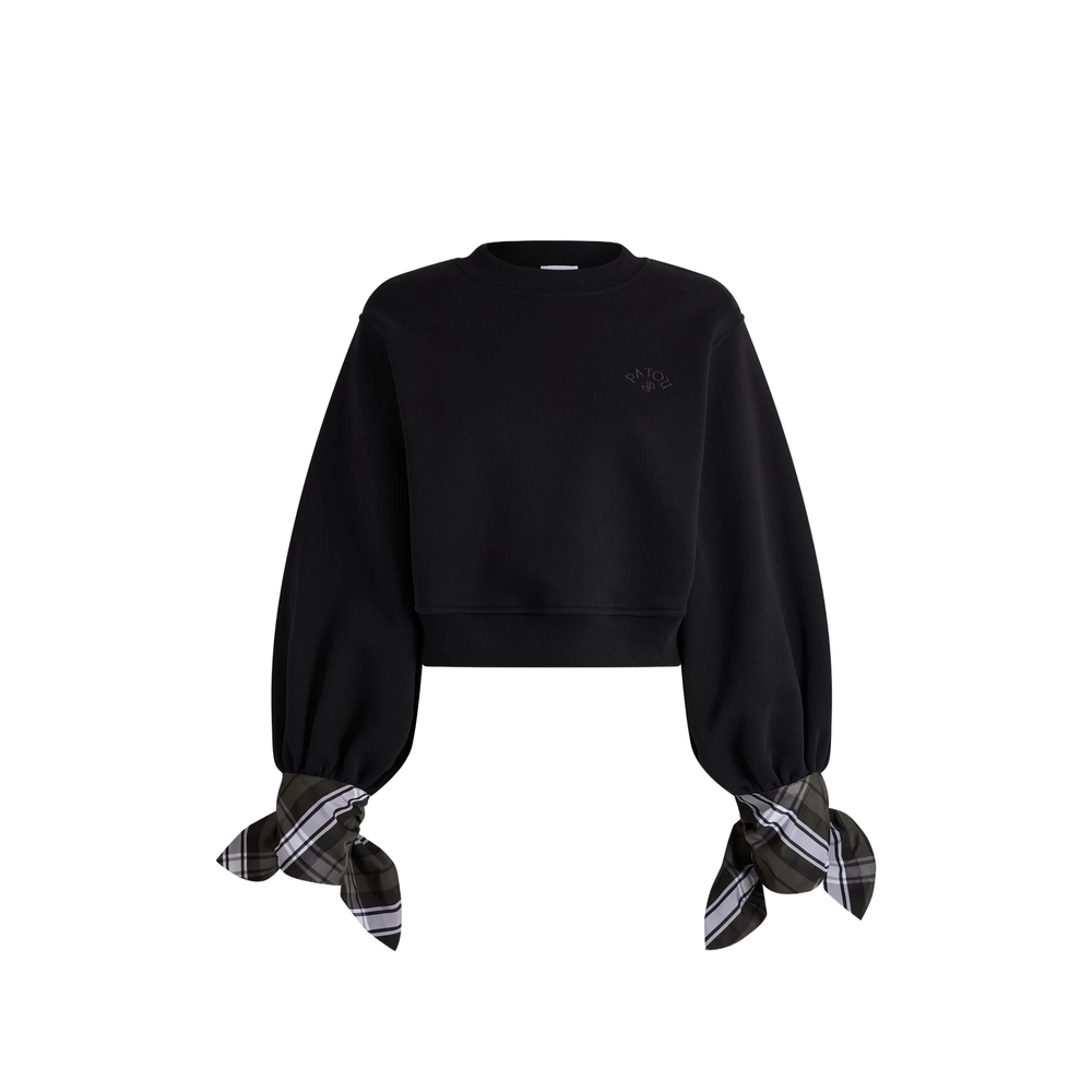 PATOU Patou Cropped Tie-sleeve Sweatshirt