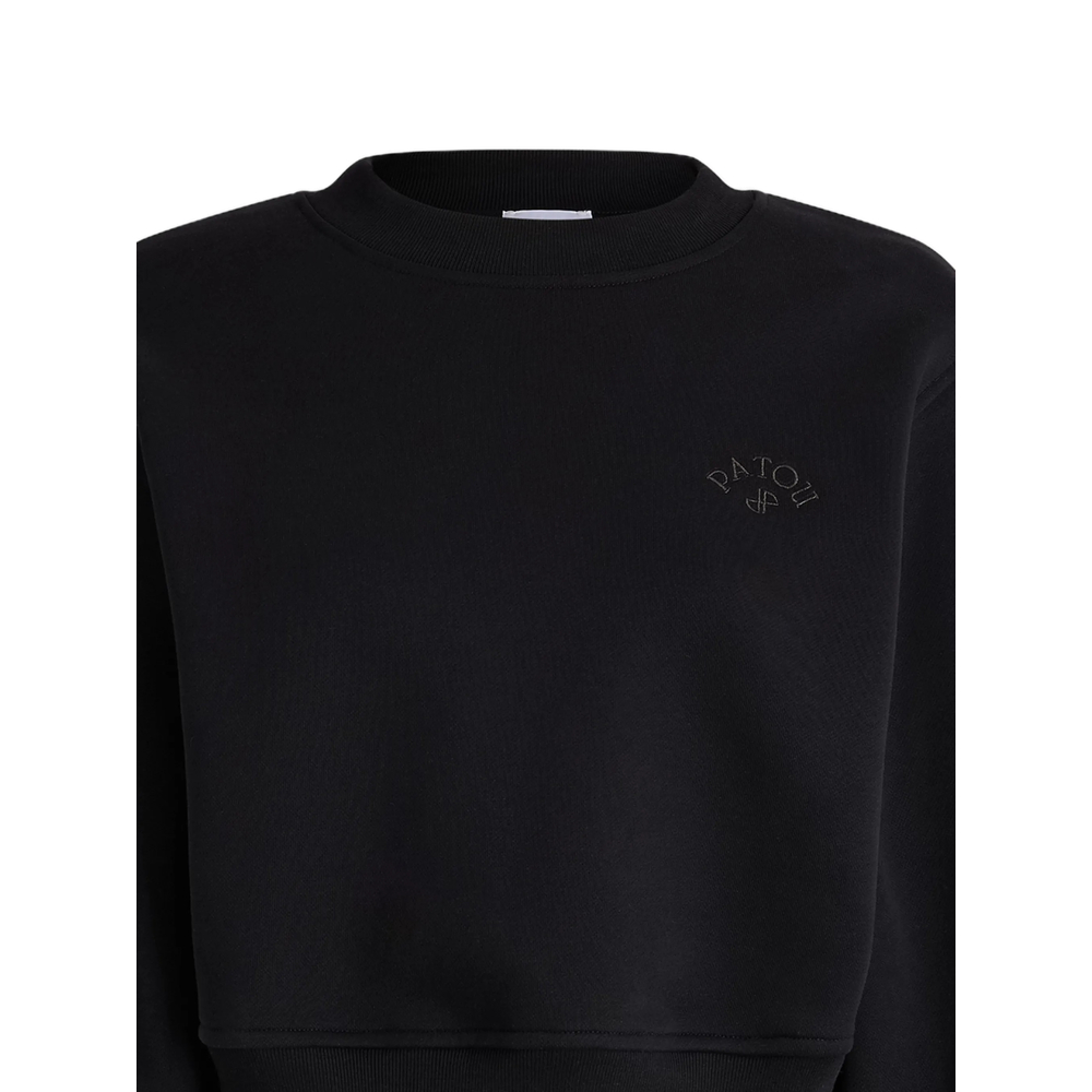 Cropped Tie-Sleeve Sweatshirt