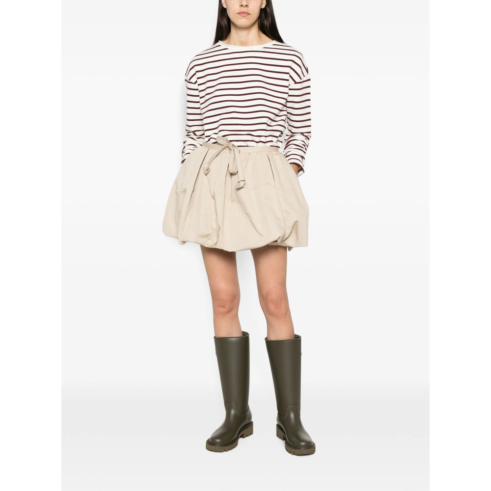 Bow-Detail Bubble-Hem Skirt