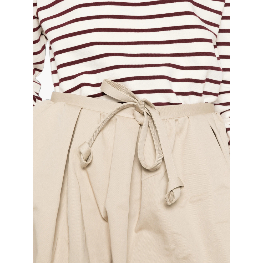 Bow-Detail Bubble-Hem Skirt