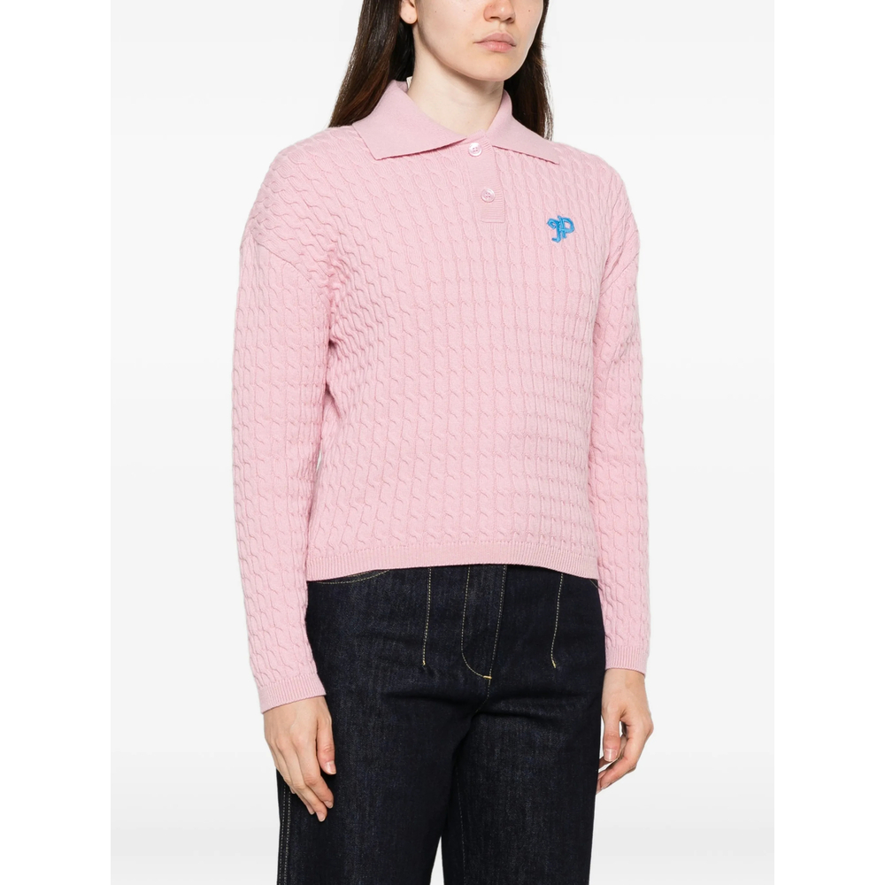 Jp Cable-Knit Polo Sweater