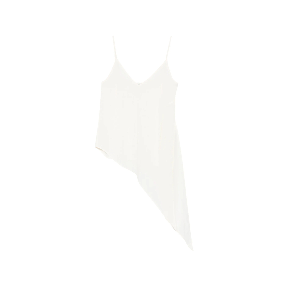 Covert Asymmetric-hem V-neck Top