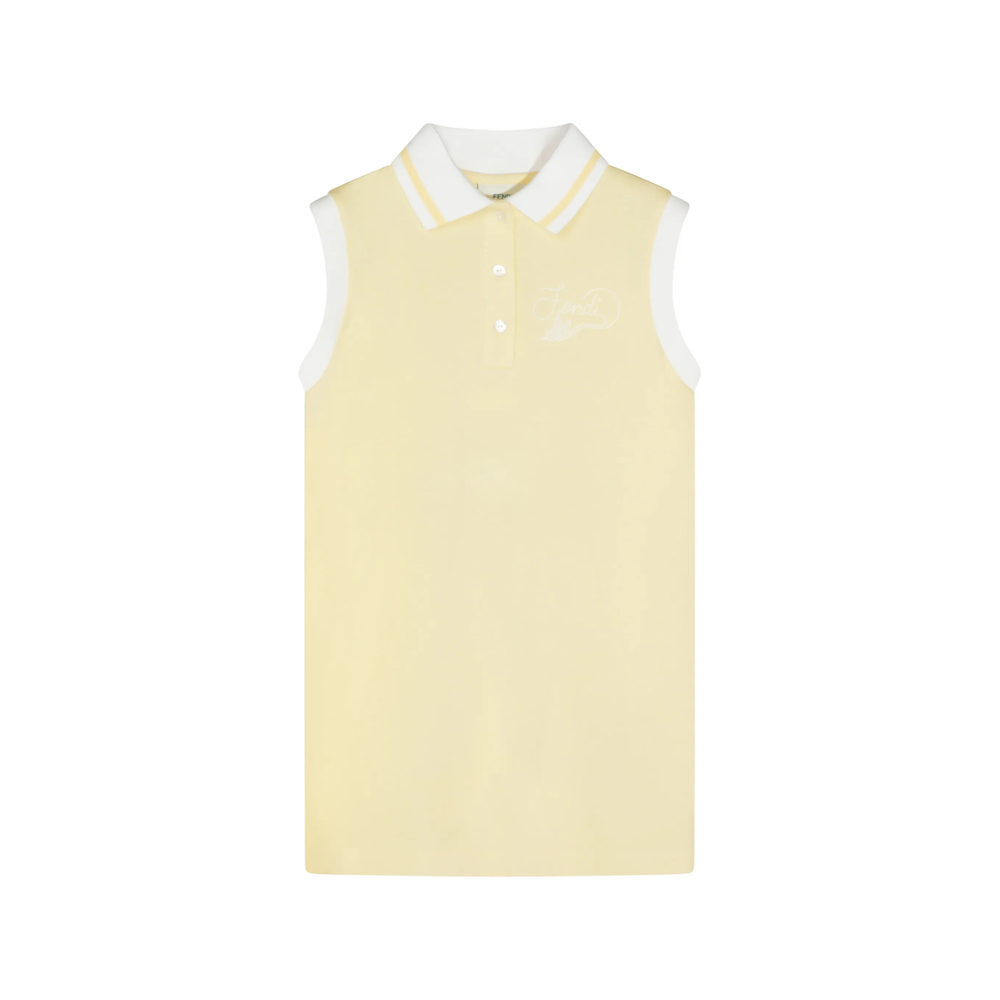 Fendi Logo-embroidered Sleeveless Dress